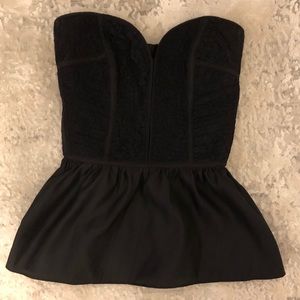 Nordstrom black peplum bustier